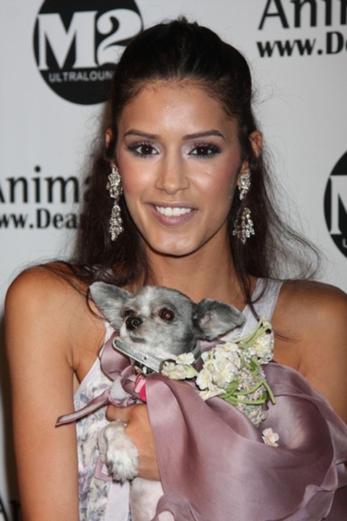 Jaslene Gonzalez (America's Next Top Model Winner) with Felder's dog Cookie at 